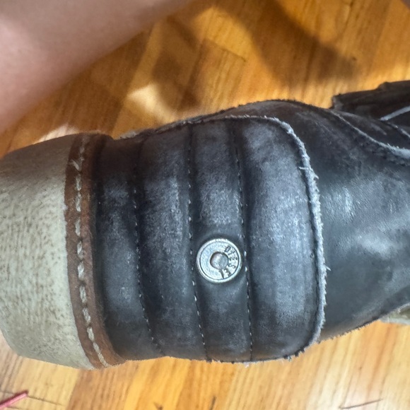 Diesel Turn Around Carabas Wedge Sneaker Soft Black Gray Leather 7.5 - Picture 10 of 13